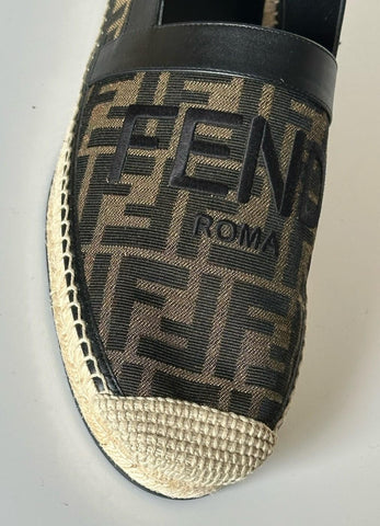 Fendi FF Loro Men's Fabric/Leather Espadrille 11 US (Fendi 10) 7P1409 NIB $730