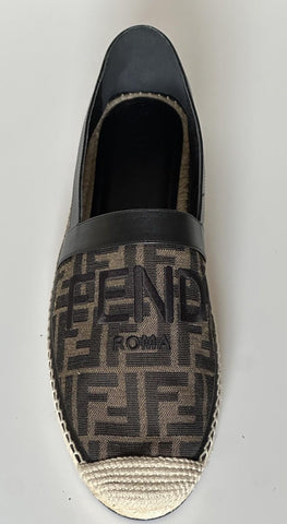Fendi FF Loro Men's Fabric/Leather Espadrille 11 US (Fendi 10) 7P1409 NIB $730