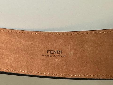 Fendi FF Brown Leather Gold Buckle Reversible Belt 90/36 Italy 8C0585 NWT $620