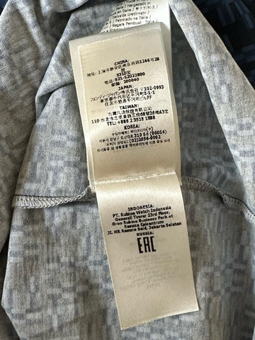 Fendi FF Logo Print Blue Cotton Jersey T-Shirt XL FY0936 IT NWT $890