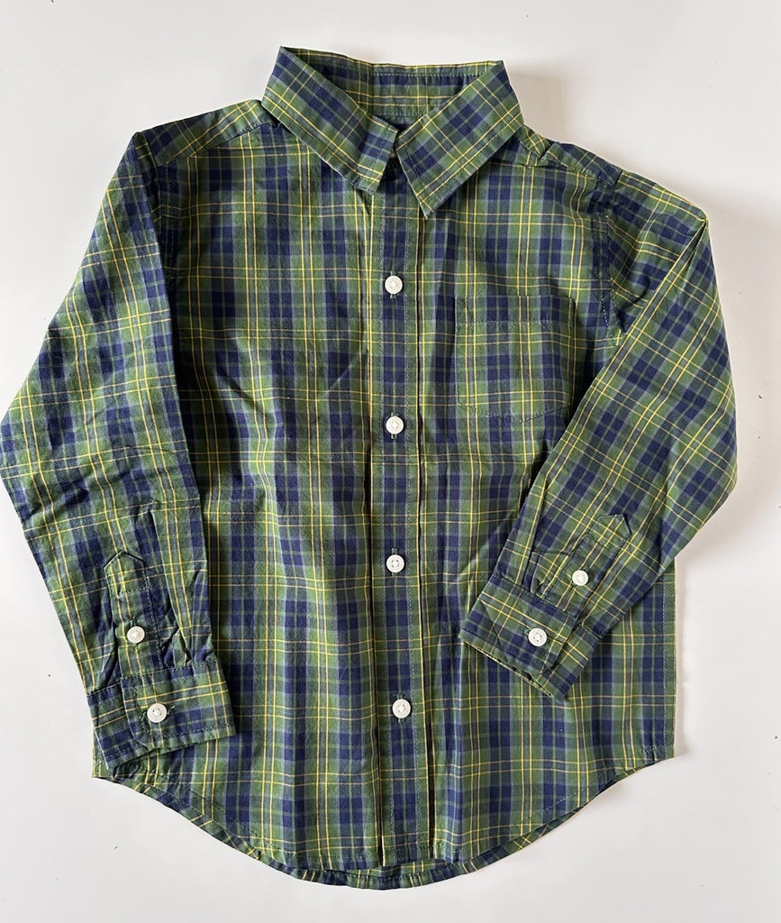 Janie and Jack Boy's Green Dress Shirt Size 3T NWT $36