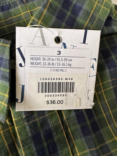 Janie and Jack Boy's Green Dress Shirt Size 3T NWT $36