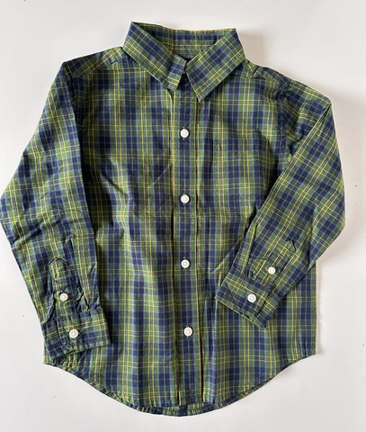 Janie and Jack Boy's Green Dress Shirt Size 4T NWT $36