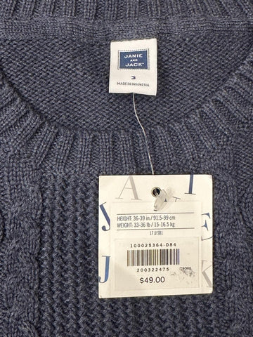 Janie and Jack Boy's Blue Sweater Size 3T NWT $49