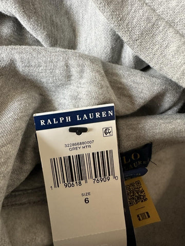 Polo Ralph Lauren Bear Logo Boy's Gray Sweatshirt with Hoodie Size 6 NWT 59.50
