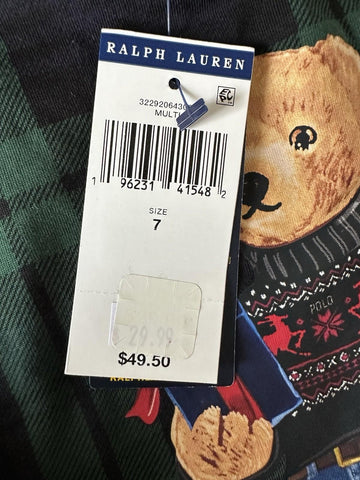 Polo Ralph Lauren Bear Boy's Green Polo Tee Size 7 NWT