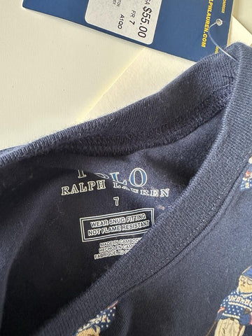 Polo Ralph Lauren Boy’s Bear Blue Pajama Set Size 7 NWT $55