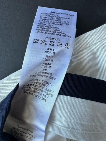 Gucci Double G Embroidery Men’s Short Pants White 32 US/48 Eu 746847 NWT $1250