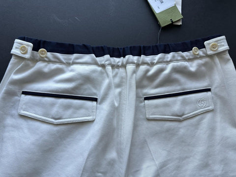 Gucci Double G Embroidery Men’s Short Pants White 32 US/48 Eu 746847 NWT $1250