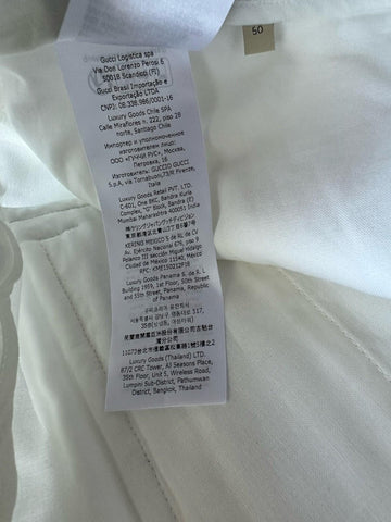 Gucci Double G Embroidery Men’s Short Pants White 34 US/50 Eu 746847 NWT $1250