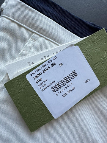 Gucci Double G Embroidery Men’s Short Pants White 34 US/50 Eu 746847 NWT $1250