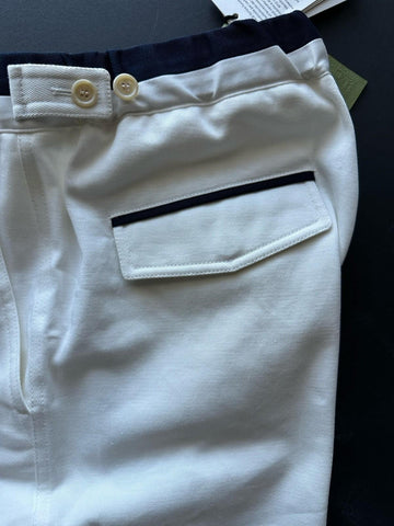 Gucci Double G Embroidery Men’s Short Pants White 34 US/50 Eu 746847 NWT $1250