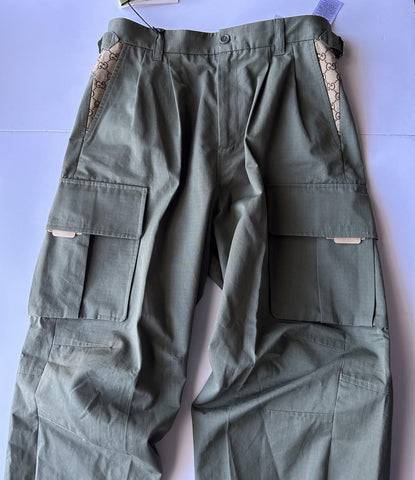 Gucci Men's Green Khaki Cargo Pants  32 US (48 Euro) Italy 751436 NWT $2100