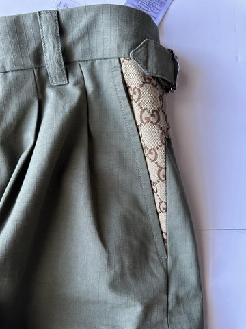 Gucci Men's Green Khaki Cargo Pants  32 US (48 Euro) Italy 751436 NWT $2100