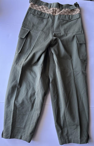 Gucci Men's Green Khaki Cargo Pants  32 US (48 Euro) Italy 751436 NWT $2100