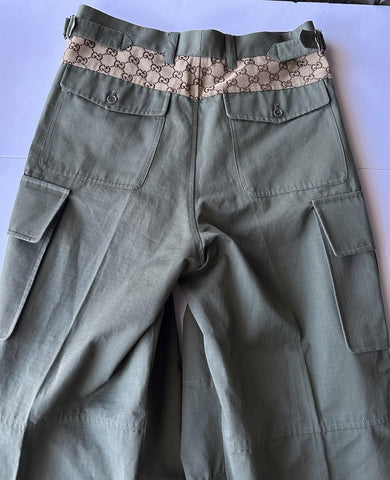 Gucci Men's Green Khaki Cargo Pants  32 US (48 Euro) Italy 751436 NWT $2100