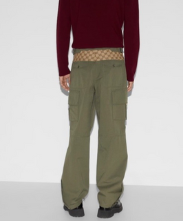 Gucci Men's Green Khaki Cargo Pants  32 US (48 Euro) Italy 751436 NWT $2100