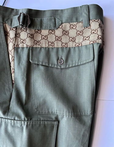 Gucci Men's Green Khaki Cargo Pants  32 US (48 Euro) Italy 751436 NWT $2100