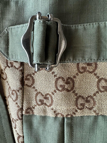 Gucci Men's Green Khaki Cargo Pants  32 US (48 Euro) Italy 751436 NWT $2100