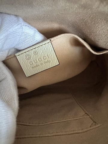 Gucci Ophidia Leather GG Web White Small Shoulder Bag Made in Italy 719881 NWOT