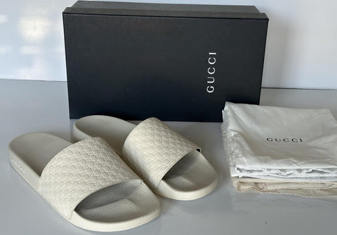 Gucci Microguccissima Soft Men’s Ivory Sandals 13.5 US (Gucci 13) 567115 NIB
