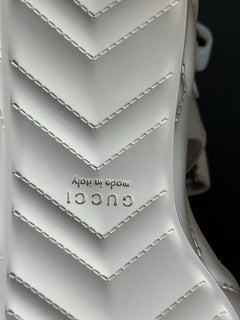 Gucci GG Quilted Open Toe Women’s White Leather Sandals 10 US (40 Eu) 776936 NIB