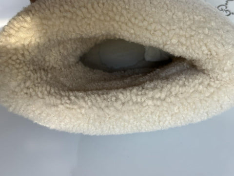 Gucci GG Shearling Silver Suede Prestige Fur Boots 9 US (39 Euro) 812045 IT NIB