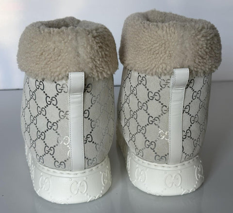 Gucci GG Shearling Silver Suede Prestige Fur Boots 9 US (39 Euro) 812045 IT NIB
