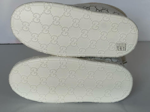 Gucci GG Shearling Silver Suede Prestige Fur Boots 9 US (39 Euro) 812045 IT NIB