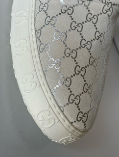 Gucci GG Shearling Silver Suede Prestige Fur Boots 9 US (39 Euro) 812045 IT NIB