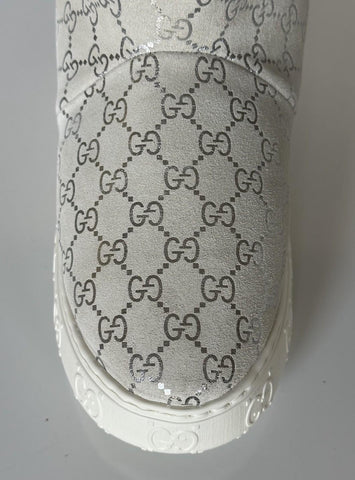 Gucci GG Shearling Silver Suede Prestige Fur Boots 9 US (39 Euro) 812045 IT NIB
