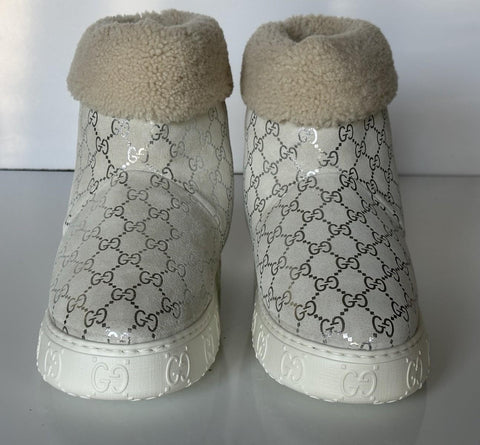 Gucci GG Shearling Silver Suede Prestige Fur Boots 9 US (39 Euro) 812045 IT NIB