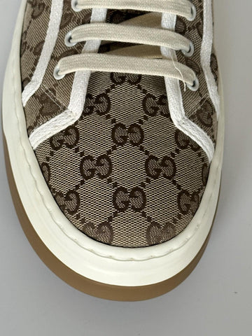 Gucci Men’s GG Lace-up Fabric Beige Sneakers 12.5 US (12 Gucci) 745997 IT NIB