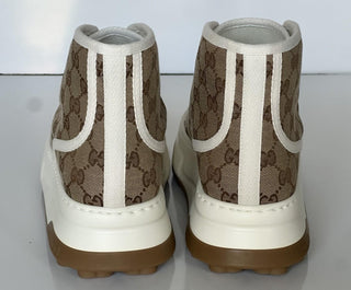 Gucci Men’s GG High Top Fabric Beige Sneakers 8.5 US (Gucci 8) 745999 IT NIB
