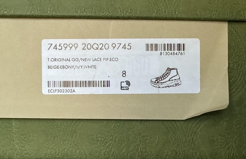 Gucci Men’s GG High Top Fabric Beige Sneakers 8.5 US (Gucci 8) 745999 IT NIB