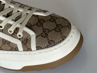 Gucci Men’s GG High Top Fabric Beige Sneakers 8.5 US (Gucci 8) 745999 IT NIB
