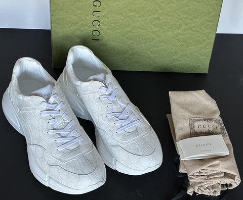Gucci Men’s Rhyton GG Supreme White Sneakers 14 US (Gucci 13.5) IT 722339 NIB