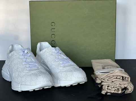 Gucci Men’s Rhyton GG Supreme White Sneakers 14 US (Gucci 13.5) IT 722339 NIB