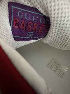 Gucci Men's Low-top White/Red Leather Sneakers 13 US (Gucci 12.5G) 697882 IT NIB