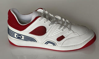 Gucci Men's Low-top White/Red Leather Sneakers 13 US (Gucci 12.5G) 697882 IT NIB
