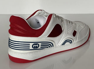 Gucci Men's Low-top White/Red Leather Sneakers 13 US (Gucci 12.5G) 697882 IT NIB