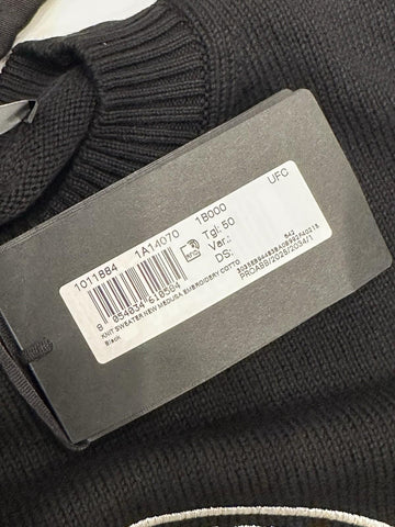 Versace Medusa Embroidered Knit Sweater Black 40 US (50 Eu) 1011884 NWT $1300