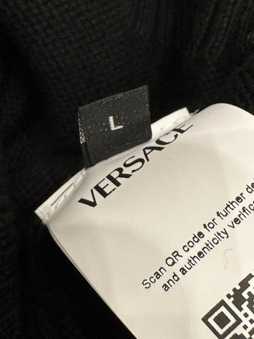 Versace Medusa Embroidered Knit Sweater Black 40 US (50 Eu) 1011884 NWT $1300