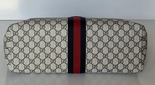 Gucci GG Supreme Web Canvas/Leather Medium Tote Bag Italy 631685 NWOT