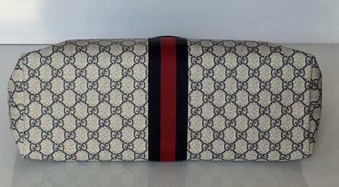Gucci GG Supreme Web Canvas/Leather Medium Tote Bag Italy 631685 NWOT
