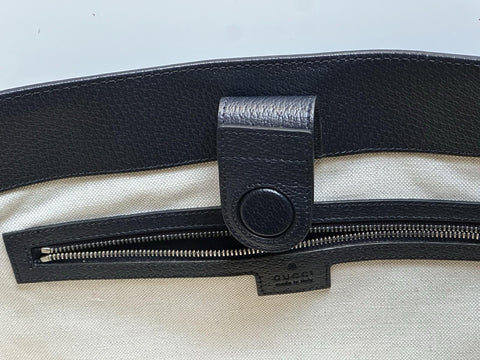 Gucci GG Supreme Web Canvas/Leather Medium Tote Bag Italy 631685 NWOT