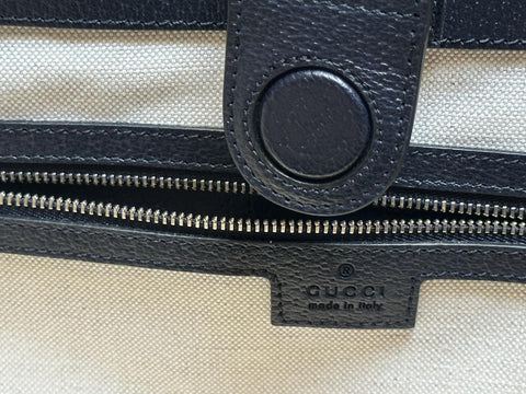 Gucci GG Supreme Web Canvas/Leather Medium Tote Bag Italy 631685 NWOT
