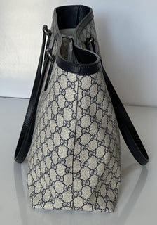 Gucci GG Supreme Web Canvas/Leather Medium Tote Bag Italy 631685 NWOT