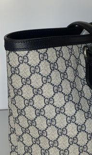 Gucci GG Supreme Web Canvas/Leather Medium Tote Bag Italy 631685 NWOT