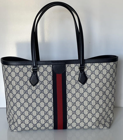 Gucci GG Supreme Web Canvas/Leather Medium Tote Bag Italy 631685 NWOT